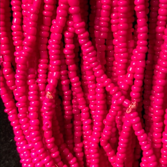 Multi-strand Fuchsia Beaded Necklace - Picture 8 of 8